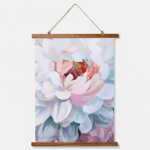 Blooming Peony Pastel Colours Hanging Tapestry