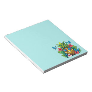 Blooming Pineapple Butterfly Hibiscus Notepad