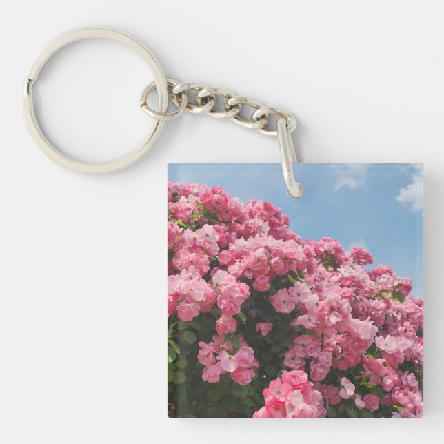Blooming Pink Cascade Key Ring (Front)