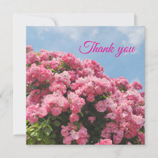 Blooming Pink Cascade Thank You Card