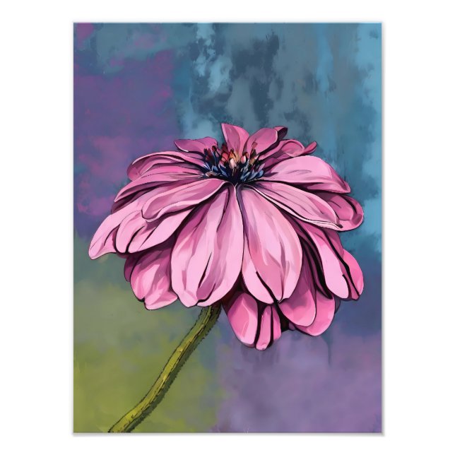  Blooming Pink Flower Photo Print (Front)