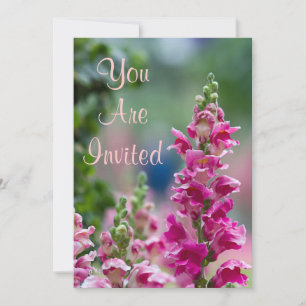 Blooming Pink Foxglove Invitation