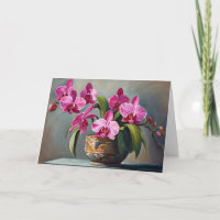 Blooming Pink Orchid Flower Plant