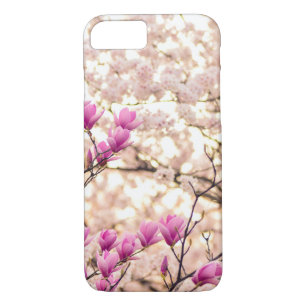 Blooming Pink Purple Magnolias Spring Flower Case-Mate iPhone Case