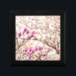 Blooming Pink Purple Magnolias Spring Flower Gift Box<br><div class="desc">Lovely Flower Art Photos and Pictures - Blossoming Pink Magnolia</div>
