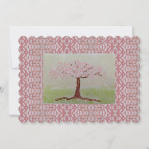 Blooming Pink Tree Invitation