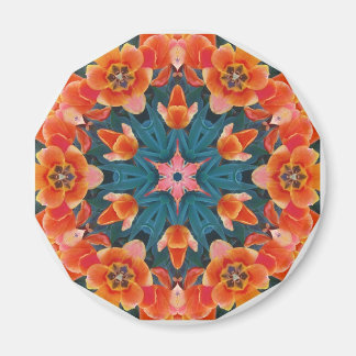 Blooming Poppy Tulips Magnet