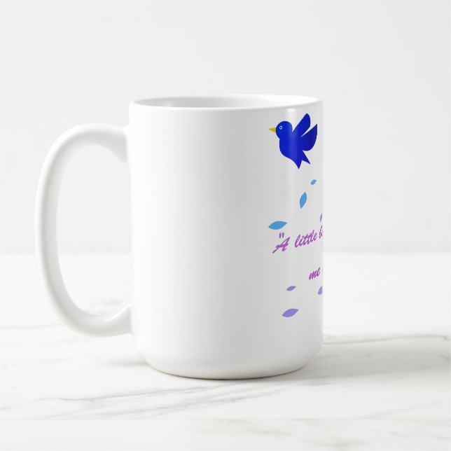 Blooming positivity  colour ful floral quote Mug (Left)