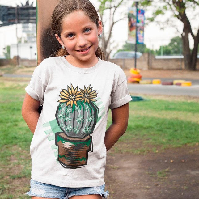 Blooming Potted Cactus Succulent Plant T-Shirt (Creator Uploaded)