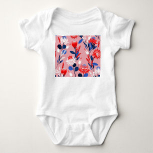 Blooming Protea: Botanical Garden Pattern Baby Bodysuit