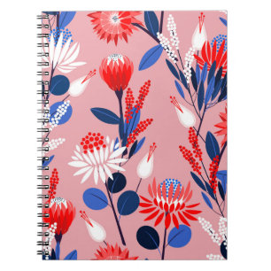 Blooming Protea: Botanical Garden Pattern Notebook