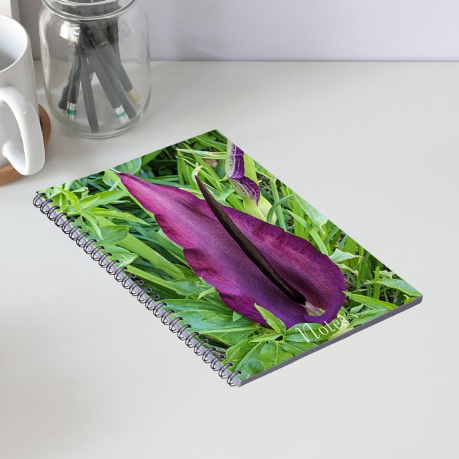Blooming Purple Dragon Lily Floral Notebook (In Situ)