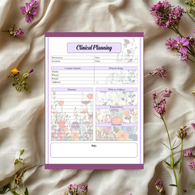 Blooming Purple Garden _ Clinical Planning Notepad (Creator Uploaded)