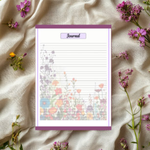 Blooming Purple Garden_ Journal Notepad