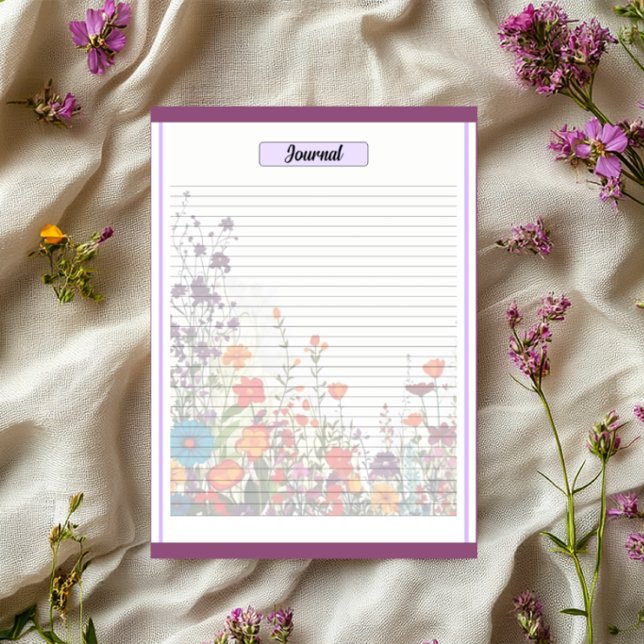 Blooming Purple Garden_ Journal Notepad (Creator Uploaded)