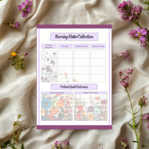 Blooming Purple Garden _ Nursing Data Collection Notepad