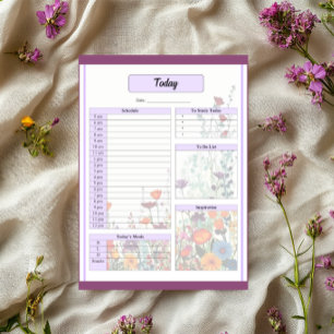 Blooming Purple Garden _ Today Notepad