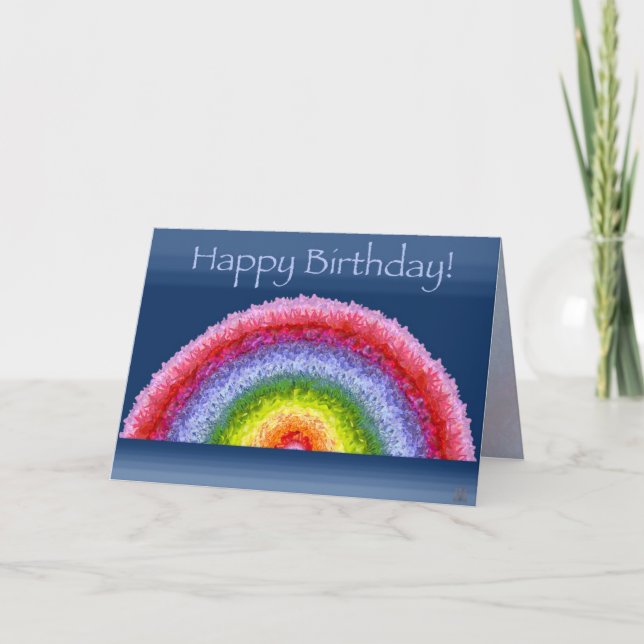 Blooming Rainbow birthday card (Front)