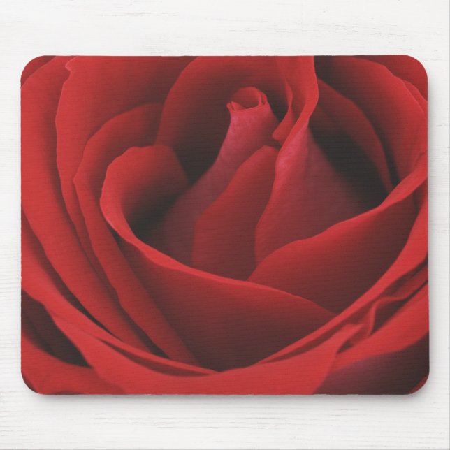 Blooming Red Rose Mouse Pad (Front)
