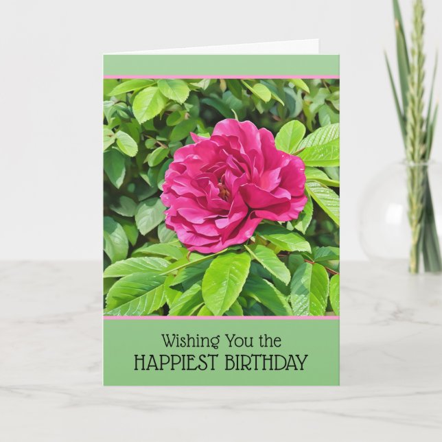 Blooming Rose - Birthday Card (Front)