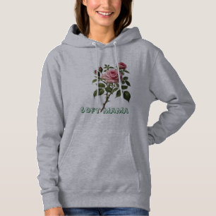Blooming Rose – Personalizable Botanical Mama Hoodie