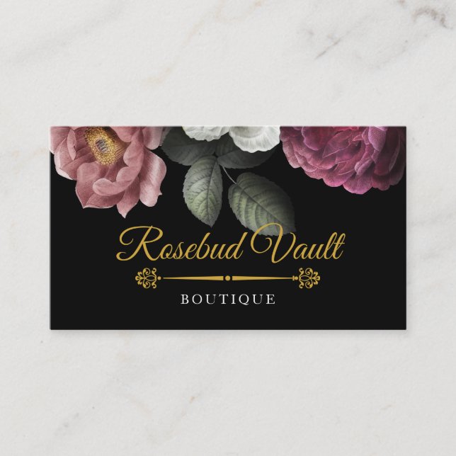 Blooming Roses Business Card (Front)