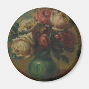 Blooming Roses in a Vase by Pierre Renoir Classic Magnet