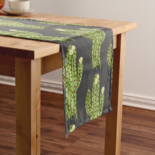 Blooming Saguaro Cactus Table Runner (In Situ)