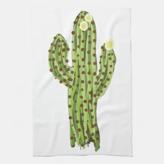 Blooming Saguaro Cactus Tea Towel