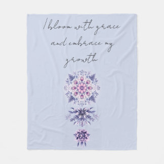 Blooming Serenity Mandala Fleece Blanket