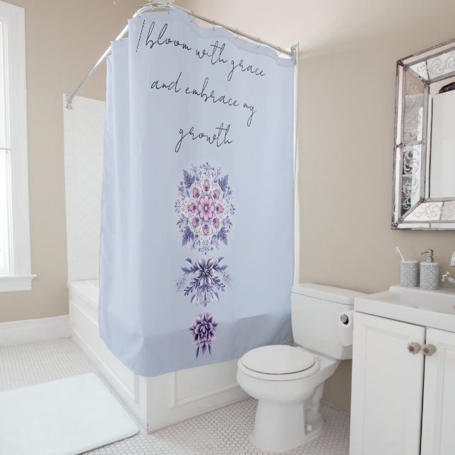 Blooming Serenity Mandala Shower Curtain (In Situ)