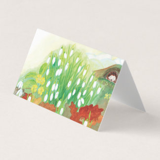 Blooming Snowdrops and a Hedgehog 