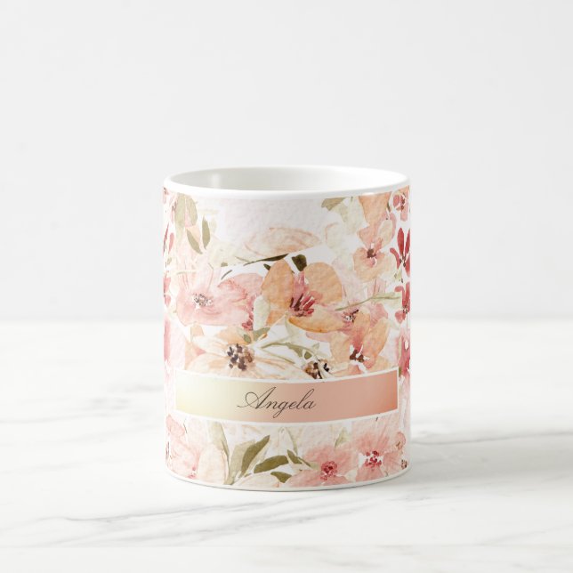 Blooming Spring Flowers Coffee Mug (Center)