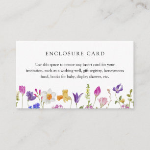 Blooming Spring Flowers Enclosure Card