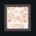Blooming Spring Flowers Gift Box<br><div class="desc">Floral pattern design on white background. The perfect romantic gift idea. Click the Customise It button to change fonts, move text around and further customise your design.</div>