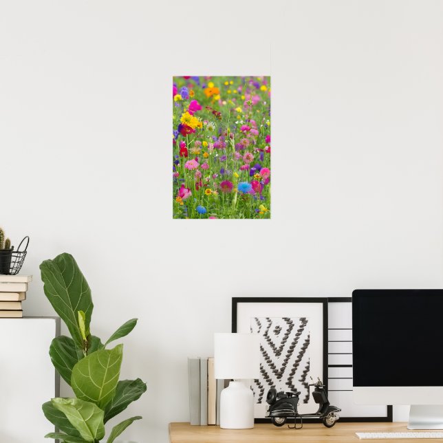 Blooming spring meadow beautiful view poster (Home Office)