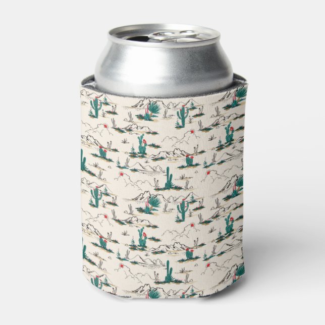 Blooming Succulents Pattern Can Cooler (Can Front)