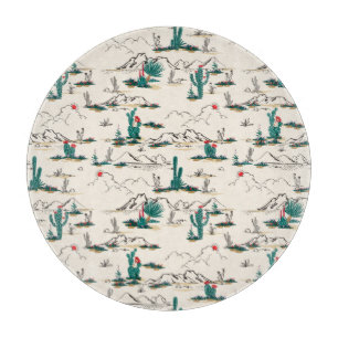 Blooming Succulents Pattern Cutting Board