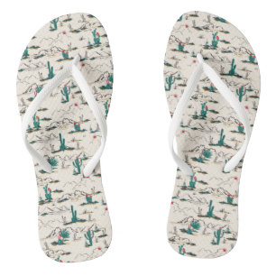 Blooming Succulents Pattern Jandals