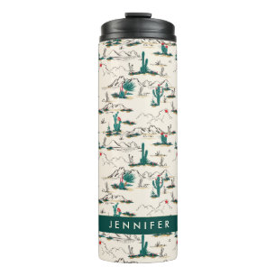Blooming Succulents Pattern Thermal Tumbler