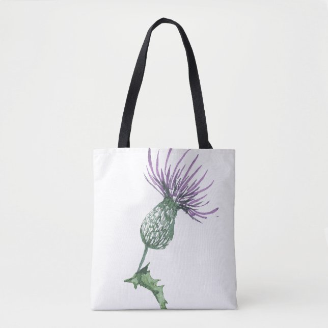 Blooming Thistle Tote Bag (Front)
