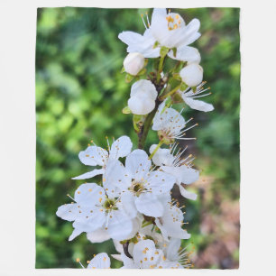 Blooming Tree in Spring Romania – Blossom Photogra Fleece Blanket