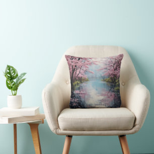 Blooming Trees Spring River Cushion
