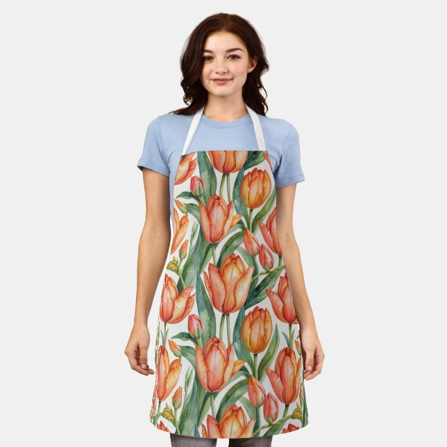Blooming Tulip Elegance Apron (Worn)