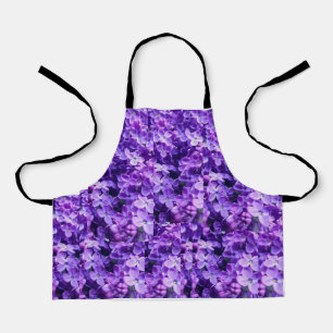 "Blooming Violet: Purple Flower Apron" Apron