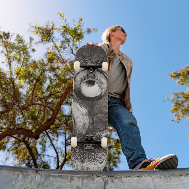 Blooming Vision: Redon’s Abstract Skateboard Art (Outdoor 1)
