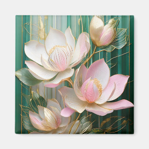 Blooming Wallpaper Japanese Magnolia Art Magnet