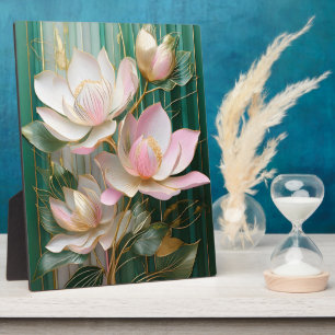 Blooming Wallpaper Japanese Magnolia Art Plaque