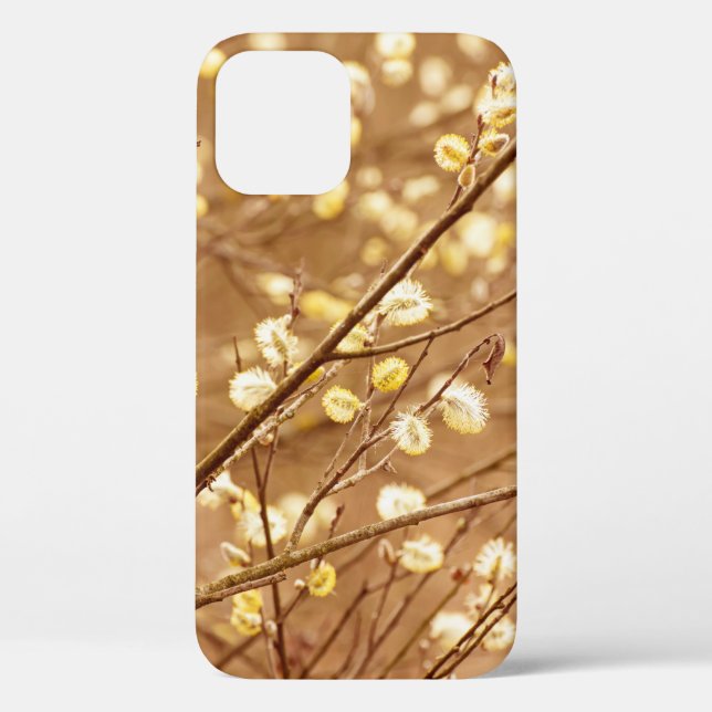 Blooming willow branches in springtime, seasonal v Case-Mate iPhone case (Back)