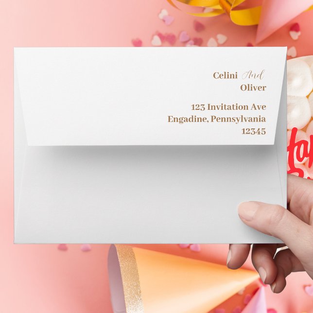 Blooming with Love: Whimsical Script Wedding  Envelope (Blooming with Love: Whimsical Script Wedding Envelopes)